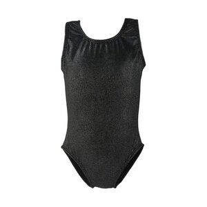 Dancina Black Shimmer Gymnastics Tank Top Leotard Dancewear Girls 12/14